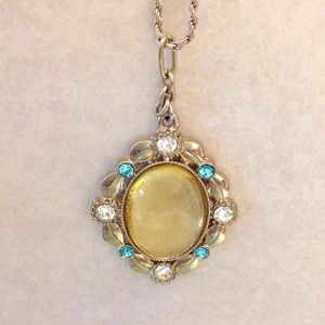 Vintage Ornate Dome Pendant Necklace